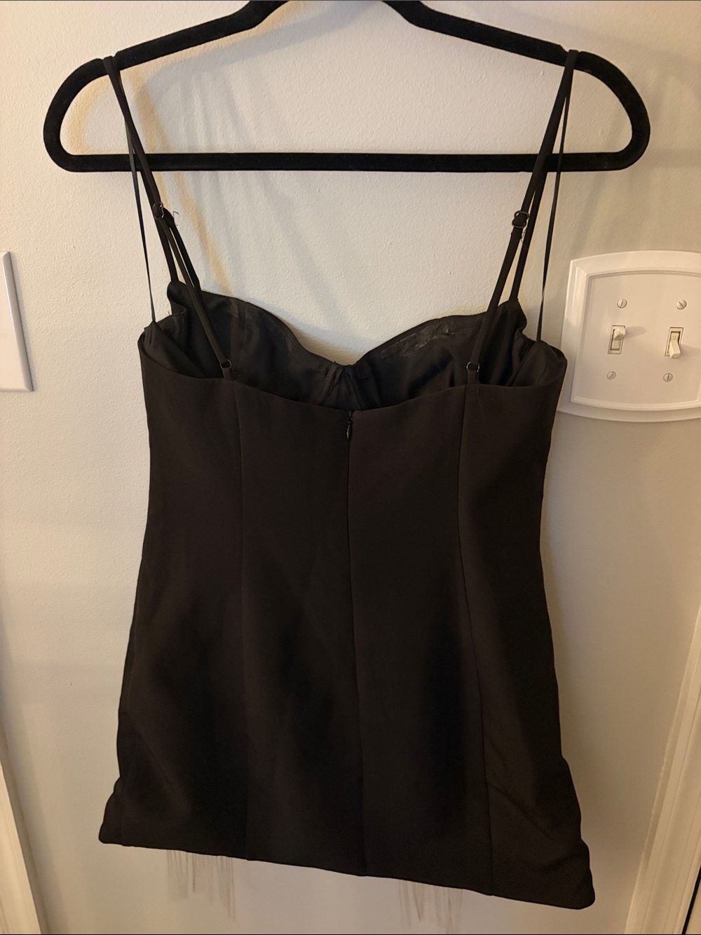 Nasty Gal Black Star-Fringe Slip Dress - Picture 4 of 4